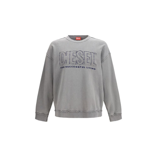 Diesel Gray Cotton Sweatshirt 1728,72470364320,Clothing,Diesel,Gray,L,M,Men,New with tags,S,Sweaters - Clothing,Sweatshirts - Sweaters - Clothing,XL