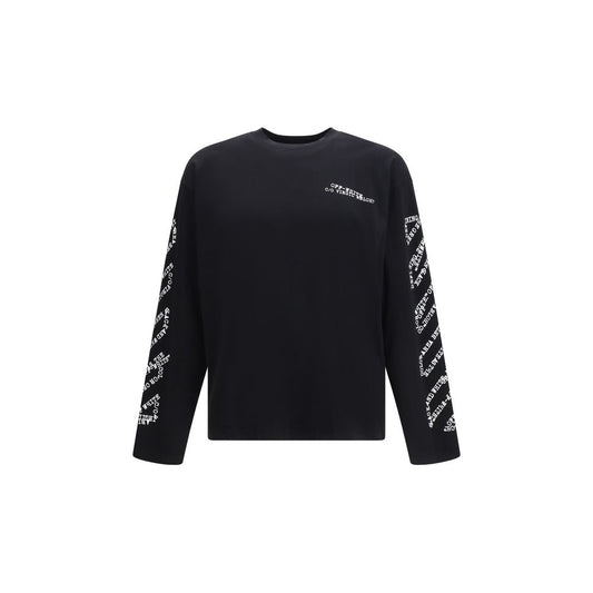Off-White Black Cotton Sportswear 1728,72470364320,Black,Clothing,L,Long Sleeve - T-Shirts - Clothing,M,Men,New with tags,Off-White,S,Sportswear - Clothing,T-Shirts - Clothing,T-Shirts - Sportswear - Clothing
