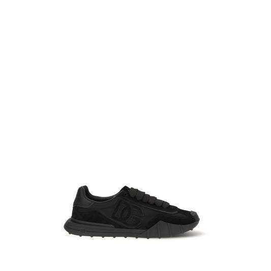Dolce & Gabbana Black Calf Leather Bos Taurus Athletic Sneakers 1728,72470364320,Athletic - Sneakers - Shoes,Black,Dolce & Gabbana,EU39/US6,EU40.5/US7.5,EU40/US7,EU41/US8,EU42.5/US9.5,EU43.5/US10.5,EU46/US13,Men,New with tags,Shoes,Sneakers - Shoes