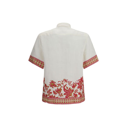 Etro Multicolor Linen Pattern Shirt 1728,72470364320,Clothing,Etro,L,M,Men,Multicolor,New with tags,Pattern - Shirts - Clothing,S,Shirts - Clothing,Shortsleeve - Shirts - Clothing