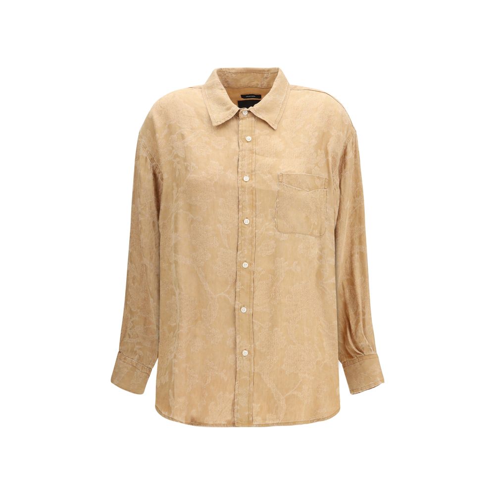 R13 Orange Viscose Pattern Shirt 1728,72470364320,Clothing,New with tags,Orange,Pattern - Shirts - Clothing,R13,S,Shirts - Clothing,Women