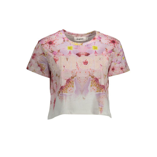 Desigual Rosa Cotton Women T-Shirt 1728,67403481248,Clothing,Desigual,L,New with tags,Pink,T-Shirts - Clothing,T-Shirts - T-Shirts - Clothing,Women,XL