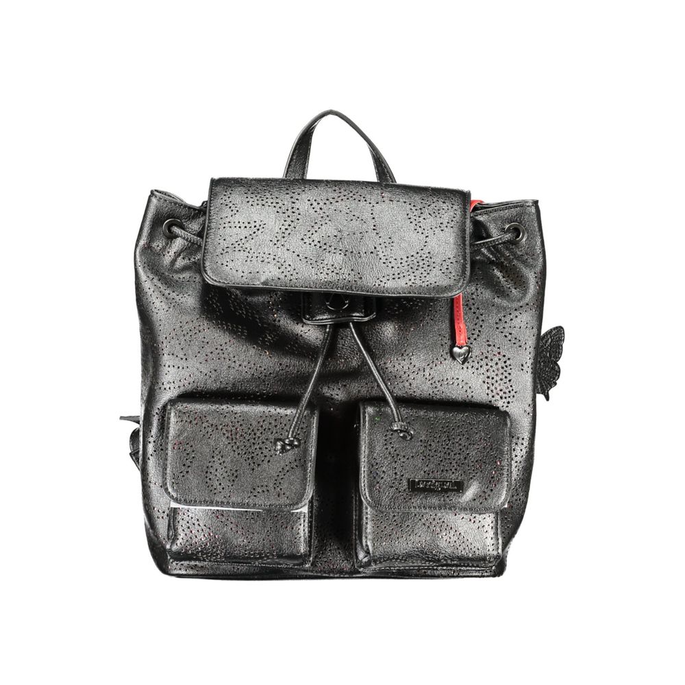 Desigual Black Polyurethane Women's Mini Backpack 1728,67403481248,Backpacks - Bags,Bags,Black,Desigual,New with tags,Women