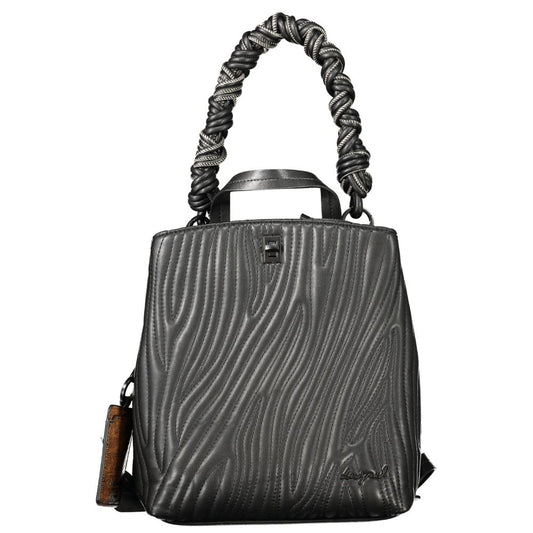 Desigual Black Polyurethane Women Mini Backpack 1728,67403481248,Backpacks - Bags,Bags,Black,Desigual,New with tags,Women