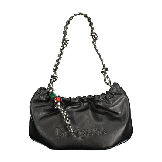 Desigual Black Polyurethane Women Handbag 1728,67403481248,Bags,Black,Desigual,Handbags - Bags,New with tags,Women