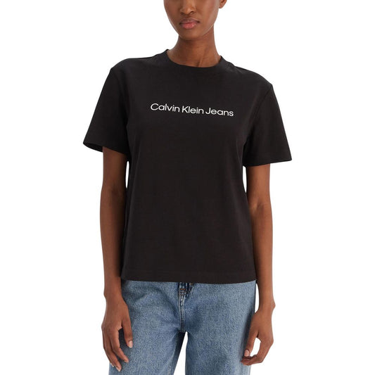 Calvin Klein Jeans Black Cotton T-Shirt 1728,71956299936,Black,Calvin Klein Jeans,Clothing,IT38|XS,IT40|S,IT42|M,IT44|L,New with tags,T-Shirts - Clothing,T-Shirts - T-Shirts - Clothing,Women