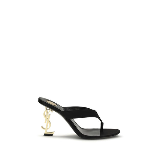 Saint Laurent Black Silk Sandals 1728,72470364320,Black,EU36.5/US6.5,EU36/US6,EU38/US8,New with tags,Saint Laurent,Sandals - Shoes,Shoes,Women