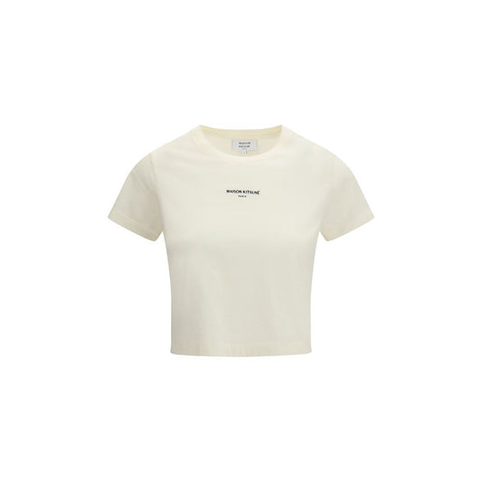 Maison Kitsuné Beige Cotton T-Shirt 1728,72470364320,Beige,Clothing,L,M,Maison Kitsuné,New with tags,S,T-Shirts - Clothing,T-Shirts - T-Shirts - Clothing,Women,XS