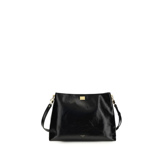 Dolce & Gabbana Black Calf Leather Bos Taurus Shoulder Bag 1728,72470364320,Bags,Black,Dolce & Gabbana,New with tags,Shoulder Bags - Bags,Women