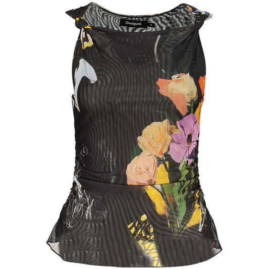 Desigual Black Polyester Women Tank Top 1728,67403481248,Black,Clothing,Desigual,L,M,New with tags,S,T-Shirts - Clothing,Tank Tops - T-Shirts - Clothing,Women,XL,XS
