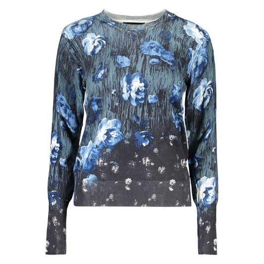 Desigual Blue Viscosa Women Sweater 1728,67403481248,Blue,Clothing,Desigual,L,M,New with tags,S,Sweaters - Clothing,Sweatshirts - Sweaters - Clothing,Women,XL,XS
