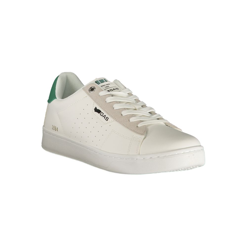 Gas White Polyurethane Men Sneaker 1728,67403481248,Athletic - Sneakers - Shoes,EU40/US7,EU41/US8,EU42/US9,EU43/US10,EU44/US11,EU45/US12,EU46,Gas,Men,New with tags,Shoes,Sneakers - Shoes,White