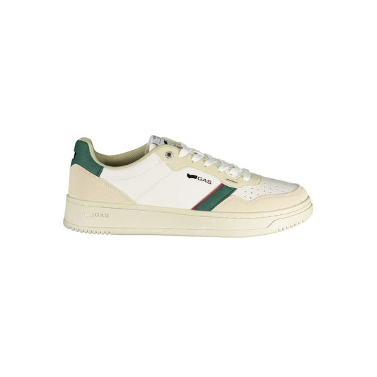 Gas White Polyurethane Men's Sneaker 1728,67403481248,Athletic - Sneakers - Shoes,EU40/US7,EU41/US8,EU42/US9,EU43/US10,EU44/US11,EU45/US12,Gas,Men,New with tags,Shoes,Sneakers - Shoes,White