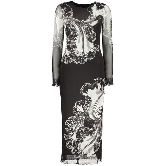 Desigual Black Polyester Women Dress 1728,67403481248,Black,Casual - Dresses - Clothing,Clothing,Desigual,Dresses - Clothing,L,Long - Dresses - Clothing,Longsleeve - Dresses - Clothing,M,New with tags,Pattern - Dresses - Clothing,S,Women,XS