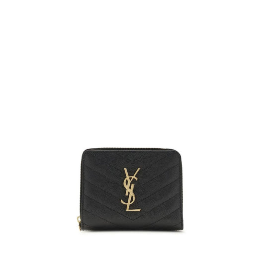 Saint Laurent Black Calf Leather Bos Taurus Wallet 1728,72470364320,Accessories,Black,New with tags,Saint Laurent,Wallets - Accessories,Wallets - Wallets - Accessories,Women