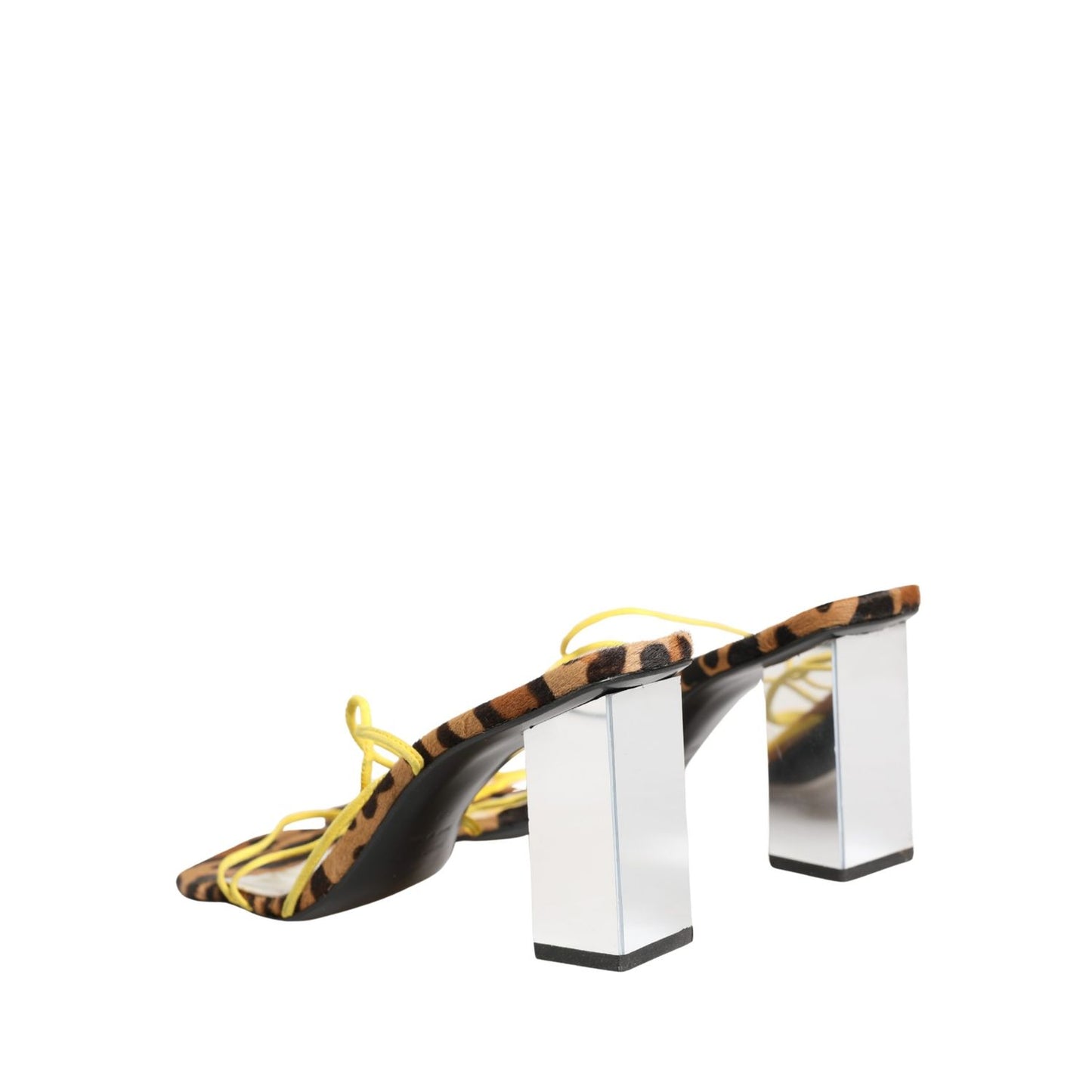 Dolce & Gabbana Multicolor Leather Block Heels Sandals Shoes