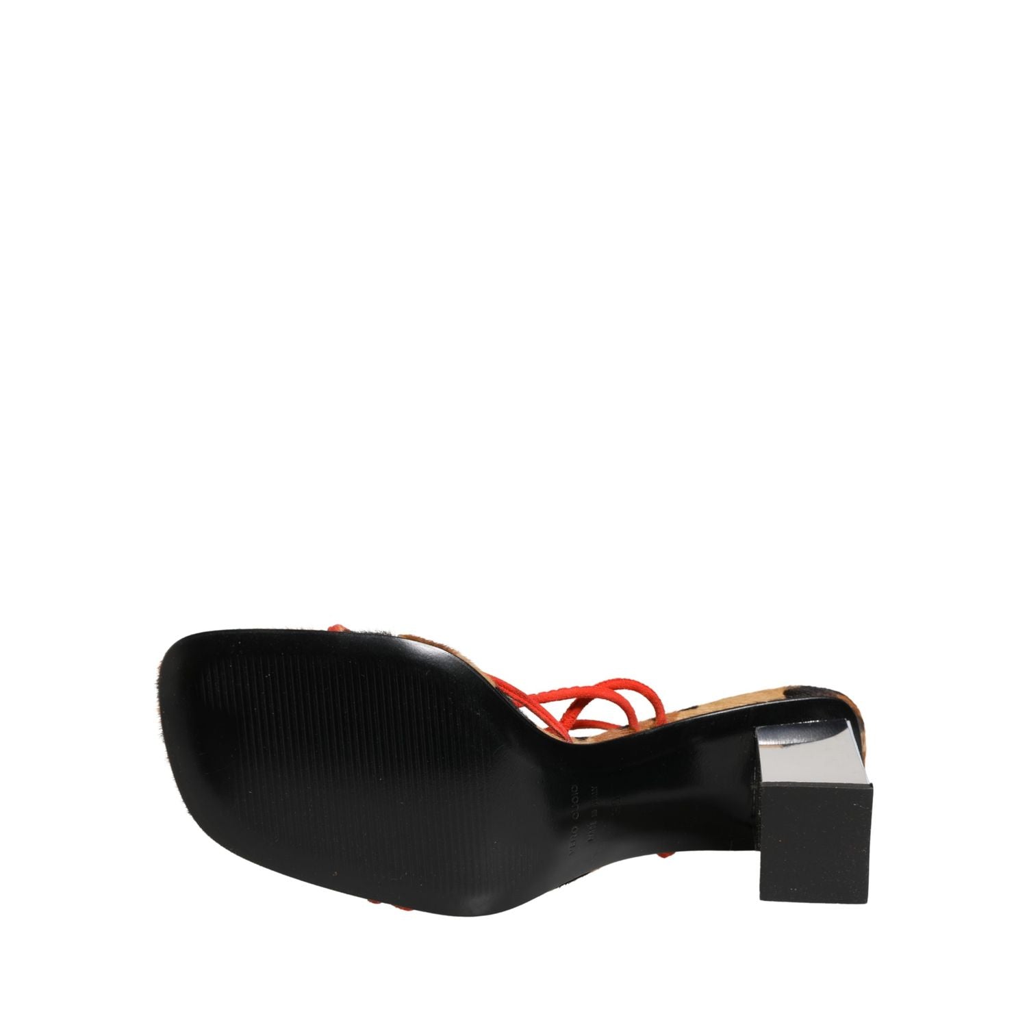 Dolce & Gabbana Multicolor Leather Block Heels Sandals Shoes