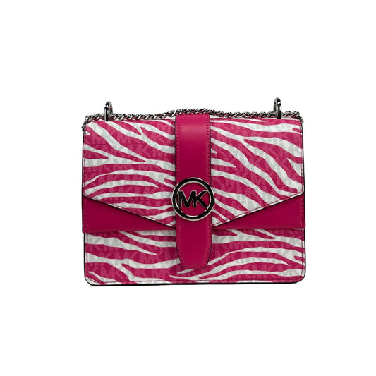 Michael Kors Greenwich Small Flap Shoulder Crossbody Bag 1728,67346104480,Bags,Crossbody Bags - Bags,Michael Kors,New with tags,Silver,Women