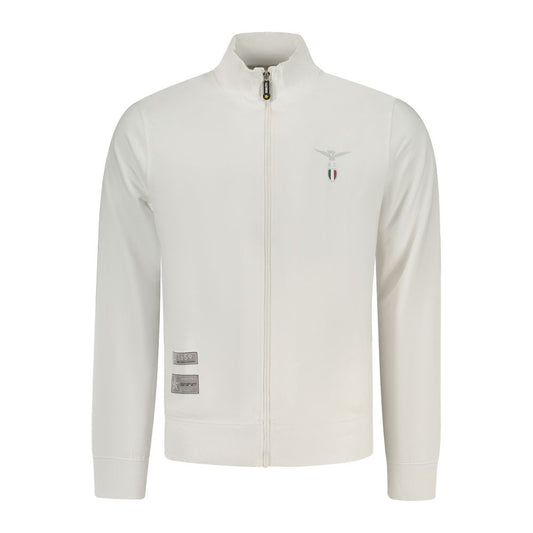 Accademia Militare White Cotton Men Sweatshirt 1728,3XL,67403481248,Accademia Militare,Clothing,L,M,Men,New with tags,S,Sweaters - Clothing,Sweatshirts - Sweaters - Clothing,White,XL,XXL