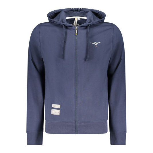 Accademia Militare Blue Cotton Men Hoodie 1728,3XL,67403481248,Accademia Militare,Blue,Clothing,L,M,Men,New with tags,S,Sweaters - Clothing,Sweatshirts - Sweaters - Clothing,XL,XXL