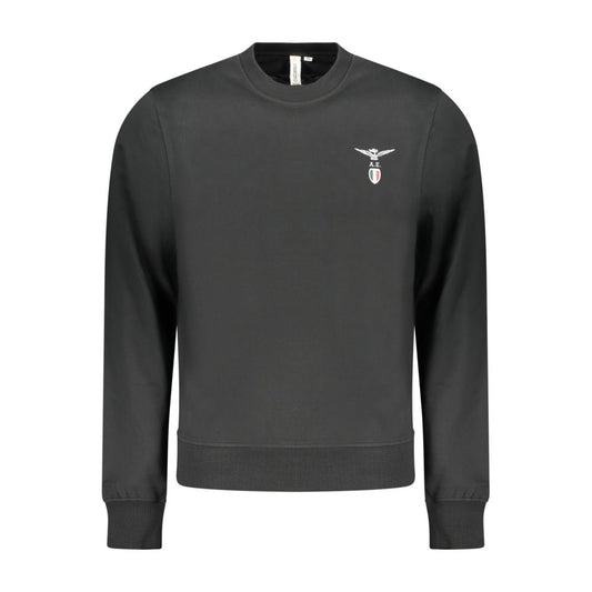 Accademia Militare Black Cotton Sweatshirt 1728,3XL,67403481248,Accademia Militare,Black,Clothing,L,M,Men,New with tags,S,Sweaters - Clothing,Sweatshirts - Sweaters - Clothing,XL,XXL