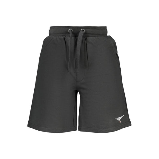 Accademia Militare Black Cotton Shorts 1728,3XL,67403481248,Accademia Militare,Black,Clothing,L,M,Men,New with tags,S,Shorts - Clothing,Shorts - Shorts - Clothing,Sportswear - Clothing,XL,XXL