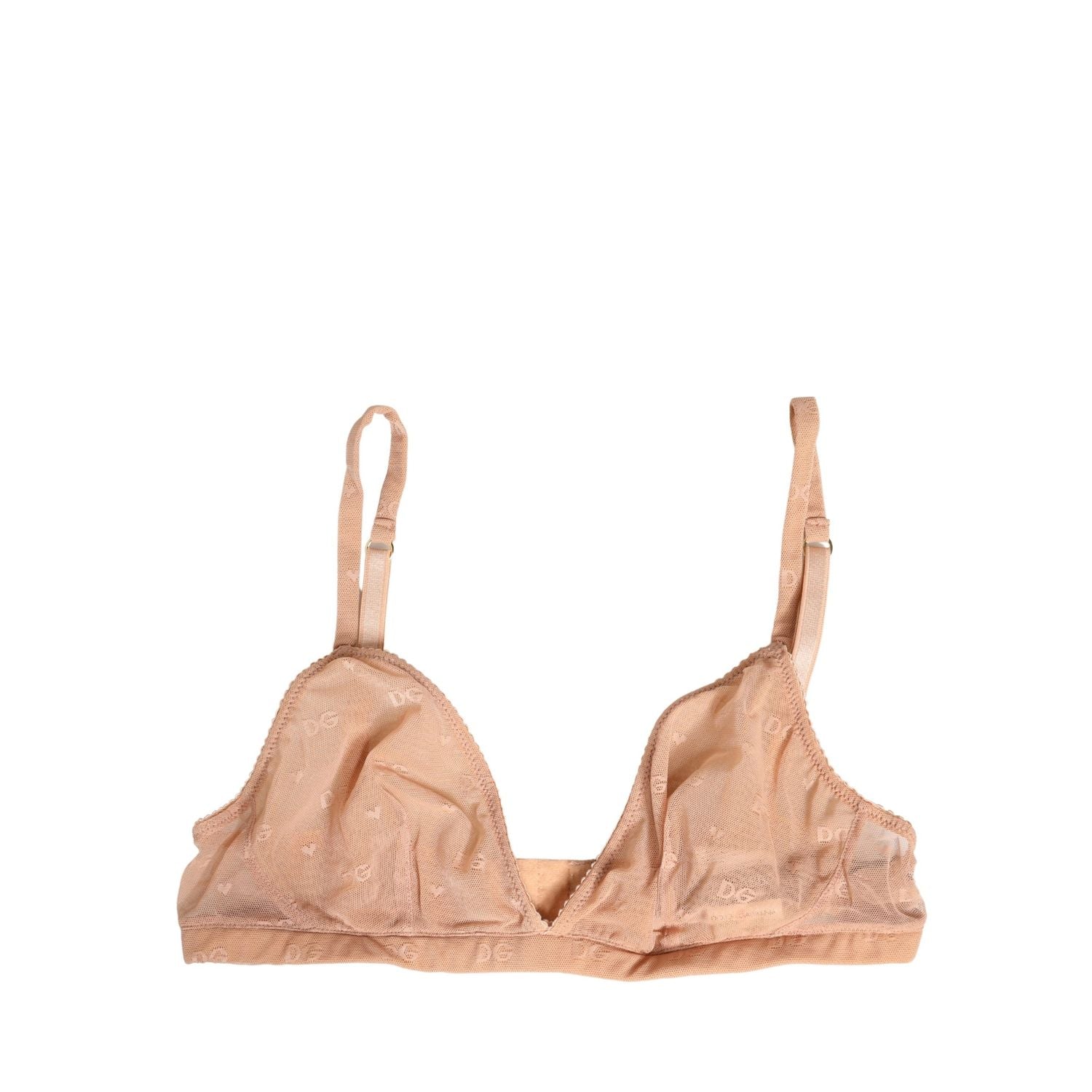 Dolce & Gabbana Beige Nylon Stretch Soft Cup Brassiere Underwear