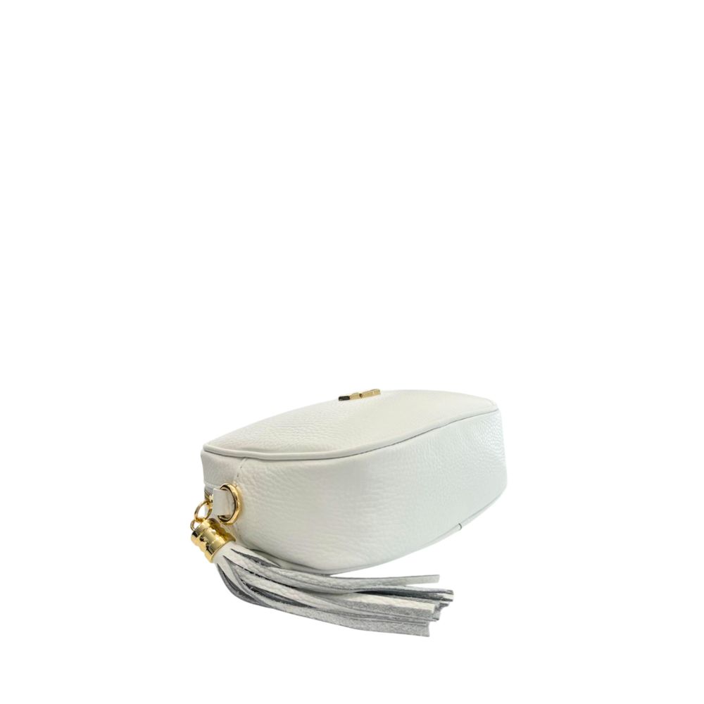 Baldinini Trend White Cowhide Crossbody Bag