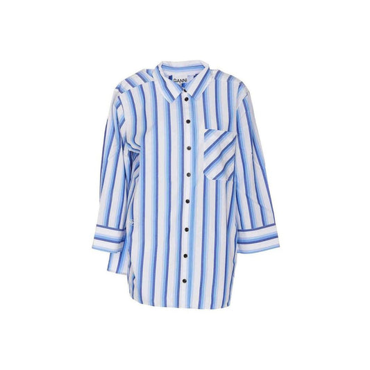 Ganni Blue Cotton Shirt