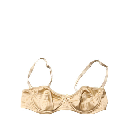 Dolce & Gabbana Beige Semi-Pad Underwire Balconette Bra Underwear