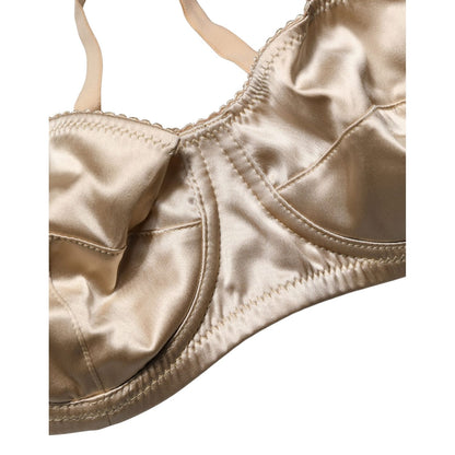 Dolce & Gabbana Beige Semi-Pad Underwire Balconette Bra Underwear