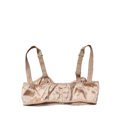 Dolce & Gabbana Beige Semi-Pad Underwire Balconette Bra Underwear