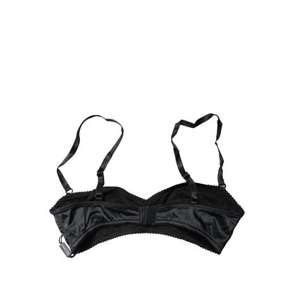 Dolce & Gabbana Black Semi-Pad Underwire Balconette Bra Underwear