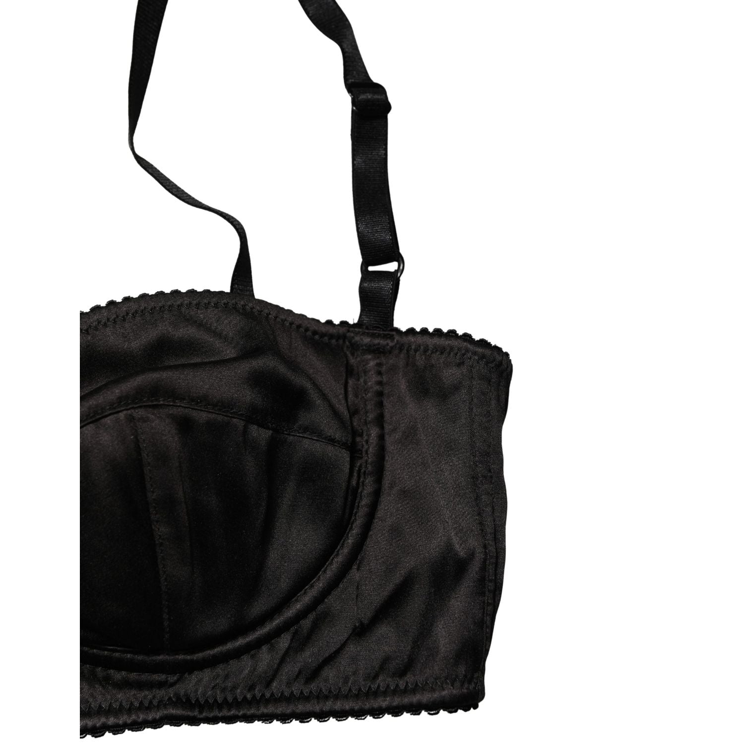 Dolce & Gabbana Black Semi-Pad Underwire Balconette Bra Underwear