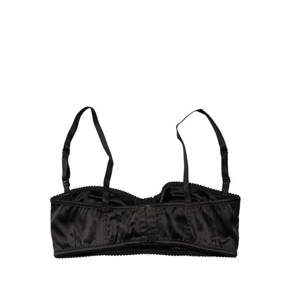 Dolce & Gabbana Black Semi-Pad Underwire Balconette Bra Underwear