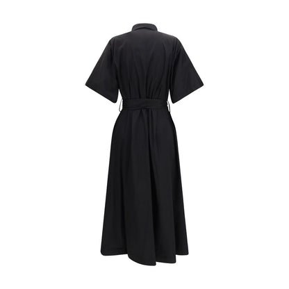 Ella Black Cotton Casual Dress