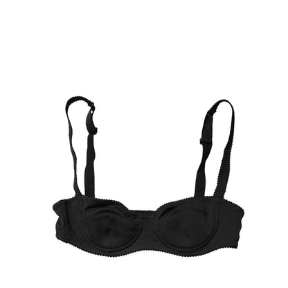 Dolce & Gabbana Black Semi-Pad Underwire Balconette Bra Underwear