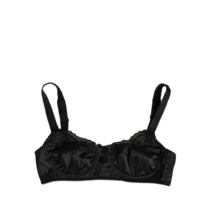 Dolce & Gabbana Black Semi-Pad Underwire Balconette Bra Underwear