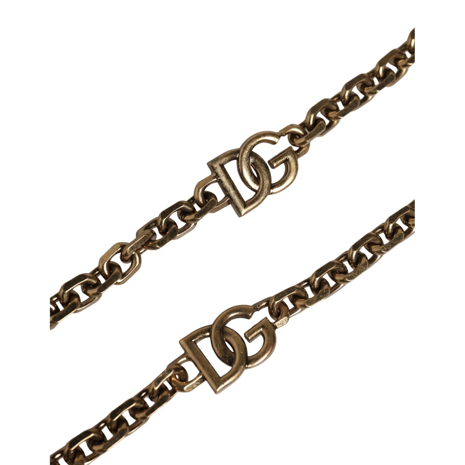 Dolce & Gabbana Black Leather Gold Chain Bag Accessory Shoulder Strap
