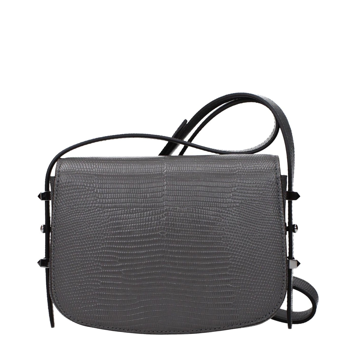 Jimmy Choo Gray Leather Shoulder Bag
