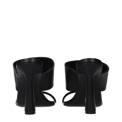 Versace Black Leather Stiletto Heel Sandals