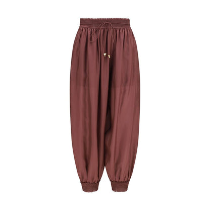 Zimmermann Bordeaux Silk Casual Pants