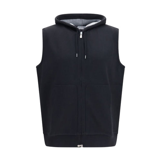 Brunello Cucinelli Black Cotton Sweatshirt