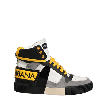 Dolce & Gabbana Multicolor Leather High Top Sneakers Shoes