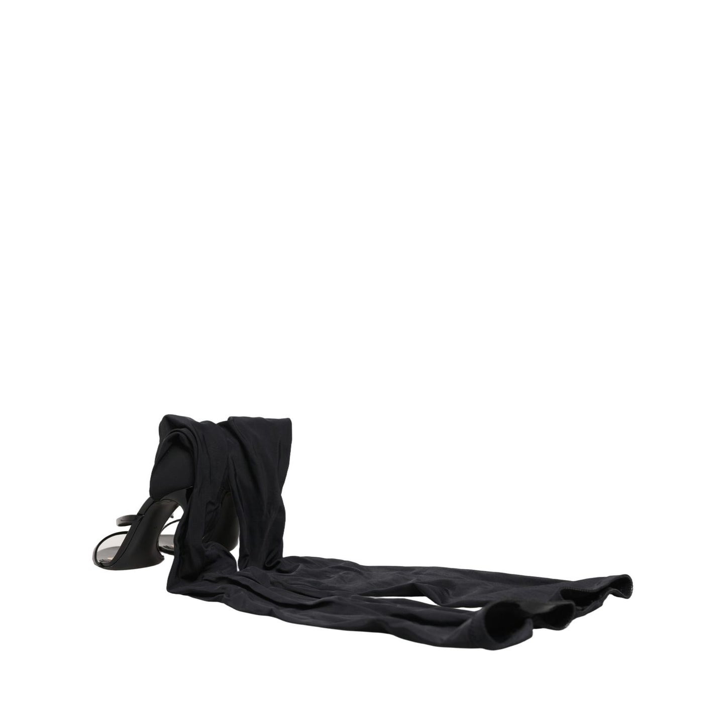 Dolce & Gabbana Stiletto Sandals Socks Knee High Boots Black