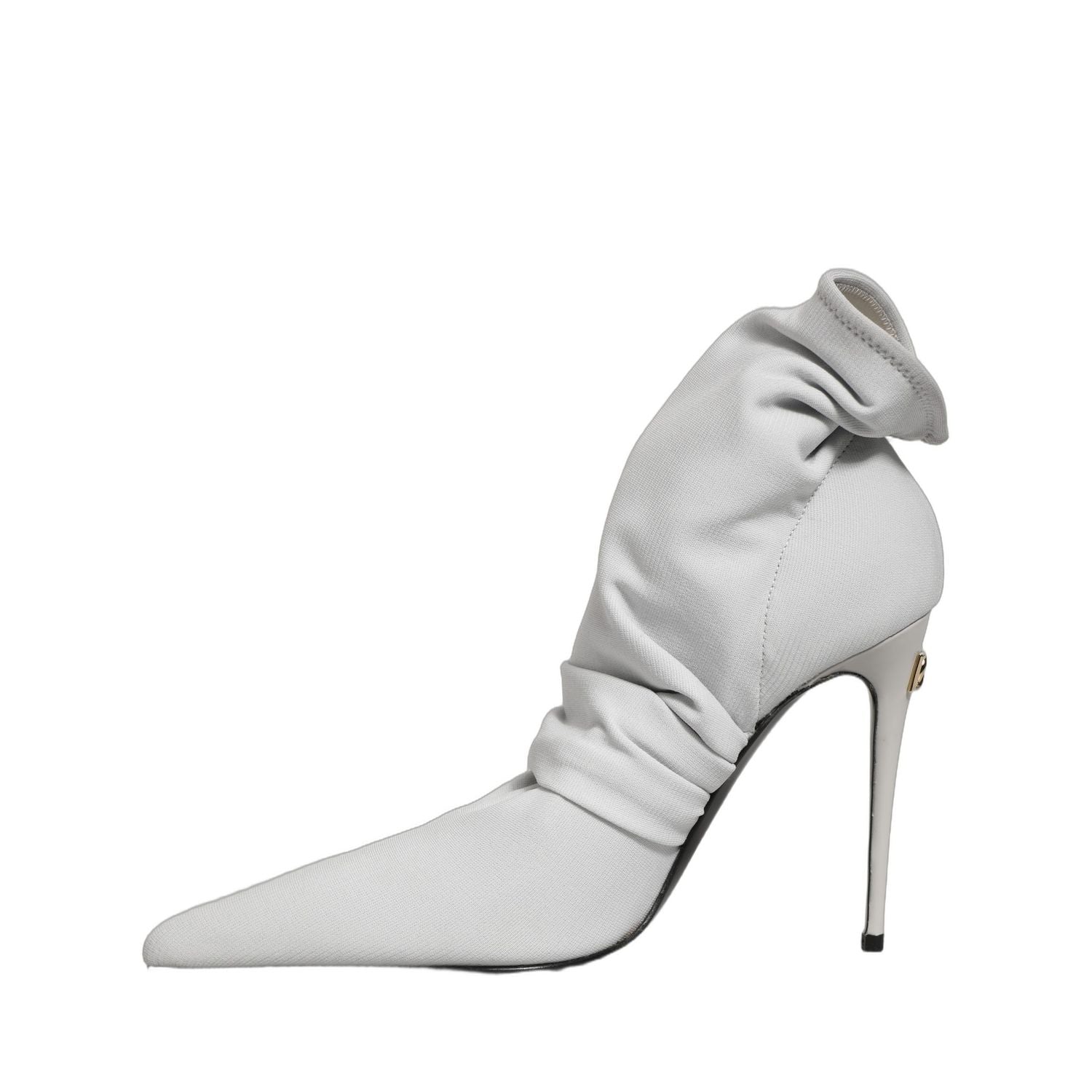 Dolce & Gabbana Gray Stretch Socks Heels Ankle Boots Shoes