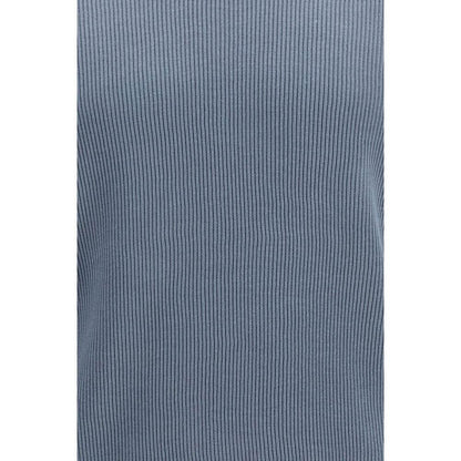 Brunello Cucinelli Blue Cotton Polo Shirt