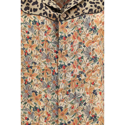 Valentino Multicolor Silk Pattern Shirt
