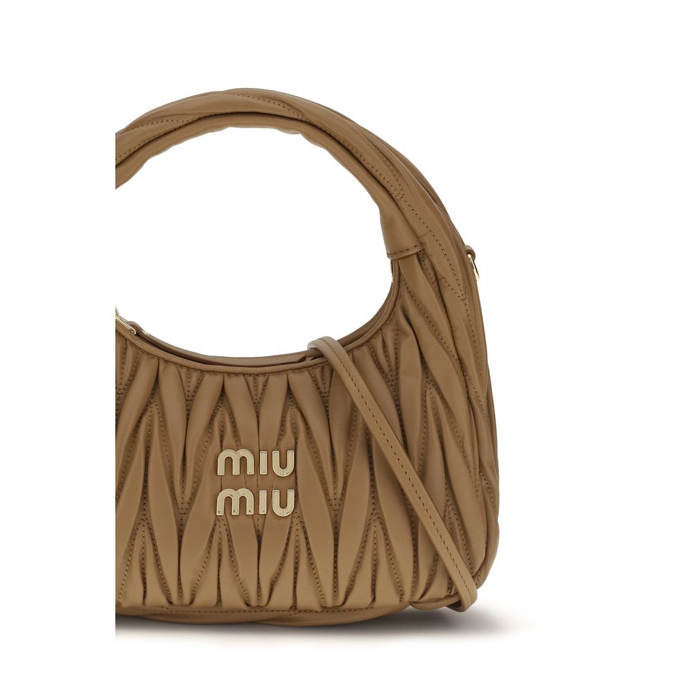 Miu Miu Beige Lamb Ovis Aries Aries Shoulder Bag