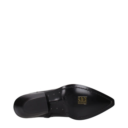 Celine Black Leather Ankle Boots